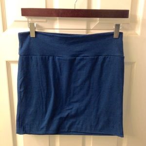 Dark teal stretch cotton mini